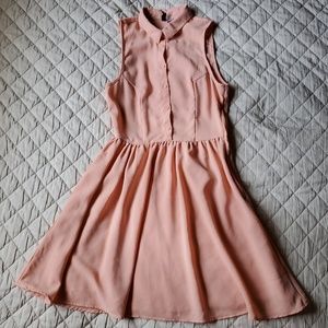 Coral collar dress